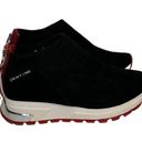 DKNY  Womens Black/Red Stretch Knit Mylo Zip Up Sneakers Size 7.5 EU 38B Photo 0