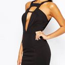 AQ/AQ AQ AQ Halo Plunge Mini Dress With Strap Detail Black Size 4 New With Out Tags Photo 2