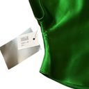 Michelle Mason  emerald green asymmetrical off-shoulder drapey silk blouse Photo 5