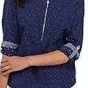 Tommy Hilfiger  Women's Americana Dot Popover Top Blue Size S Photo 0