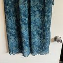 Kathie Lee Collection 90s vintage  blue paisley stretchy dress size medium Photo 2