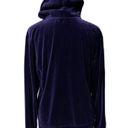 Ralph Lauren Lauren  Purple Velvet Long Sleeve Zip Front Hoodie Size Large Photo 4