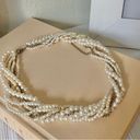 American Vintage Vintage “Hettienne” Mixed Pearls Multi Strand Necklace 18” Freshwater Gold Silver Photo 3