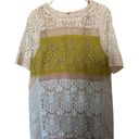 Rebecca Taylor  Runway Patchwork Sheer-Inset Lace Silk Dress Sz 12 Photo 7