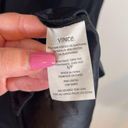 Vince  Black Viscose Dress Size S Silk V Neck Trim Shift Mini Dress Photo 5