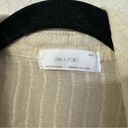 Oak + Fort  Neutral Button Up Tie Waist Long Sleeve Blouse Textured Sheer medium Photo 2