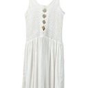 Boho Me NEW  Womens S Dress Gauzy Smocked White Sundress Feminine Flirty Photo 0