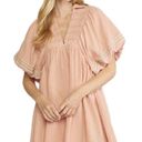 Entro V-Neck Gauze Embroidered Baby Doll Dress Photo 1