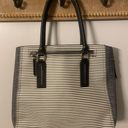 Stella & Dot NWOT  Leather Black White Tote Photo 2