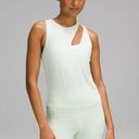 Lululemon NWT  Shoulder Cut-Out Yoga Tank Kohlrabi Green Silk Blend 10 Large Photo 0