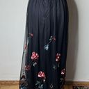 SheIn  Black Satin Embroidered Strapless Dress Photo 10