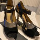 L.A.M.B. Gwen Stefani Platform Heels Blk/Gun Metal Strappy Shoes Sz 7 No Box Photo 1