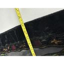 Black Velvet Floral Roses Silk Velour Sheer Table Runner Scarf Wrap Photo 7