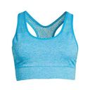 Avia  Womens Seamless Sports Bra Size Large Minimum Support Pads Blue White New Photo 0