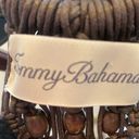 Tommy Bahama NWOT TOMMY VAHAM BROWN WOVEN BEADED AND LEATHER BELT Photo 3