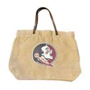 Little Earth Florida State Seminoles FSU Burlap Market Tote Bag Photo 1