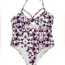 One Piece 4/$25 BUNDLE SALE! PURPLE WATERCOLOR HALTER  SWIM SUIT WITH CUTOUT! Photo 0