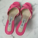 Brian Atwood  Pink Patent Leather Sandals Kitten Heels Size 36.5/6.5 Photo 3