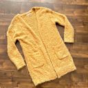 Love Tree - Popcorn Textured Long Sweater Cardigan - Caramel - Size Large Photo 4