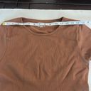 One Piece Women’s Brown OQQ  short sleeve fitted bodysuit, size XL Photo 8