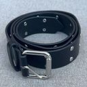 Guess  Jeans black faux leather belt with silver studs Size small (42 inches) Photo 0