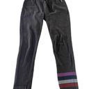 Reebok  Pants Women Small Black Ankle Stripe Pull On Knit Sweatpant Cotton Blend Photo 0