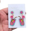 None Tropical Drink Beaded Earrings Photo 0