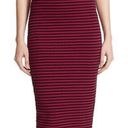 A.L.C. Dark Cherry & Navy Blue Stripe Delmar Skirt Photo 0