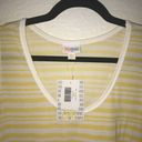 LuLaRoe  Tank Top Yellow w/ White Stripes Sz 3X NWT Scoop Neck Sleeveless Summer Photo 3