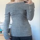 Hollister Gray Off The Shoulder Top Photo 0