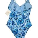 ANDIE  Swim The Baia One Piece Underwire Swimsuit in Blue Floral Size Small Photo 2