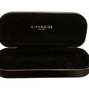 Coach  Eyeglass Sunglass Case Black Velvet Lined Hard Case Clamshell Photo 3