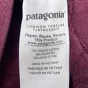 Patagonia Snap-T Maroon Burgundy Violet Red Quilt Pullover Sweater Jacket Photo 6