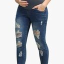 Maacie Over Belly Skinny Ripped Maternity Jeans Size M New With Tags Size M Photo 0