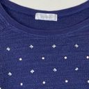 Dress Barn  Navy Studded Front Knit Sweater Size 2X Photo 2