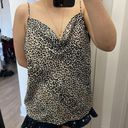 Nine West cheetah draped satin cami Photo 0