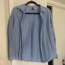 H&M Divided Cotton Blue Button Down Pinstripe Photo 1