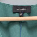 Majorelle  Katya Wrap Blouse in Jade Green Long Sleeve Peekaboo Arms Small Photo 9