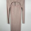 House of Harlow NEW  1960 Revolve Dress Womens S Tan Ribbed Cutout Midi Sweater Photo 0