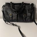 Aimee Kestenberg Large black leather  FEEL THE ENERGY satchel Photo 0