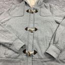 OP XL Hooded Sweatshirt Jacket Faux Fur Gray Full Zip Hooks Womens Long Sleeve Photo 3