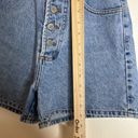 Bongo Vintage  button fly denim jean shorts  big logo on back size 3 Photo 7