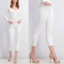 Pistola Revolve  Distressed Skinny Crop Jeans in White Size 27 Photo 4