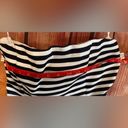 Sans Souci Sz L 💕💕 Women’s strapless navy/white striped flare dress! Cute!!! Photo 5