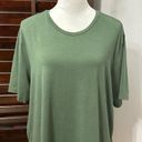 Open Edit  Womens Casual Top Green Short Sleeve Scoop Neck Stretch XL New Photo 1