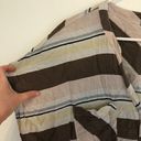 Torrid  3 Plus Size Challis Button Front Dolman Sleeve Top Brown Pink Stripe 3X Photo 6