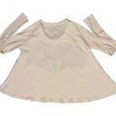 Free People We The Free XS Cream Thermal Knit Swing Top Photo 3