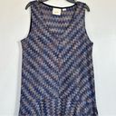 Maeve  byAnthropologie - Westwater Knit Chevron Blue Dress Drop Waist- Size Small Photo 7