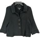 Banana Republic  Cardigan Womens Size M Black Cotton Button Up Knit Sweater Y2K Photo 0