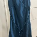 Princess Polly Blue Satin Dress Photo 0